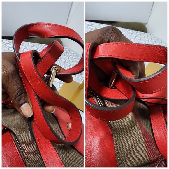 Authentic Burberry Henham Crossbody Bag Beige/Red - Picture 8 of 16